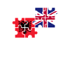 Albania British flag British Albanian