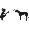 Deutsche Dogge mit Frau