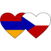 Arménie République tchèque Drapeau Coeur