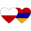 Poland Armenia Flag Heart