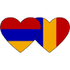 Arménie Roumanie Drapeau Coeur
