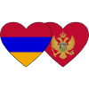 Armenia Montenegro Flag Heart