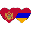 Montenegro Armenia Flag Heart