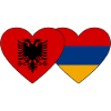 Albania Armenia Flag Heart