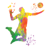 Volleyball players children beach volleyball