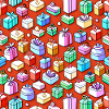 Buntes Geschenke-Muster