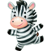 Dancing Zebra - Kawaii Animal Design