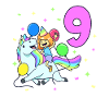 Con Unicorno - Compleanno Ragazza 9 Anni