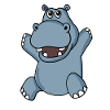 Cute hippopotamus