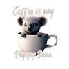 Gemütlicher Koala in der Kaffeetasse