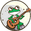 Moonlight frog avec guitare