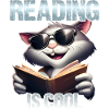 Reading is cool cat