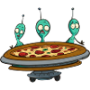 Pizza UFO avec Alien Crew