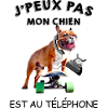 Humour chien bouledogue téléphone