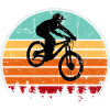 Retro Sunset Bike Jump