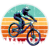 Retro Sunset MTB Racer