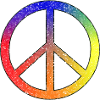 Symbole de paix aux couleurs de l’arc-en-ciel Fierté