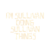 I'm Sullivan doing Sullivan things
