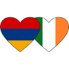 Armenia Ireland Flag Heart