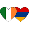 Ireland Armenia Flag Heart
