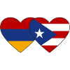 Armenia Cuba flag heart