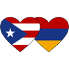 Cuba Armenia Flag Heart