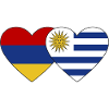 Armenia Uruguay Flag Heart