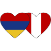 Armenia Peru Flag Heart