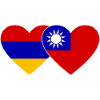 Arménie Drapeau Taiwan coeur