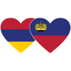 Armenia Liechtenstein Flag Heart