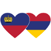 Liechtenstein Armenia Flag Heart