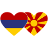 Armenia Macedonia Flag Heart