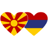 Macédoine Arménie Drapeau Coeur