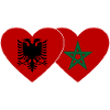 Albanie Maroc Drapeau Coeur