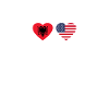 Albania USA Heartbeat Flag Albanian
