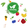 Fruits et légumes végétaliens