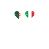 Algeria Italy Heartbeat Flag Algerians
