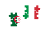 Algeria Italy Flag Italian Algerian