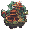 Balinese dragon temple