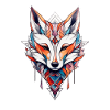 Fox Neo Traditional Tattoo Drawing