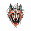 Wolf Neo Traditional Tattoo Drawing