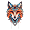 Wolf Neo Traditional Tattoo Drawing