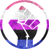 Fist Flag out Genderfluid
