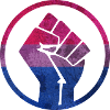 Fist Flag out Bisexual
