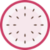 sliced dragon fruit (white)