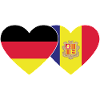 Germany Andorra Flag Heart