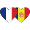 France Andorra Flag Heart