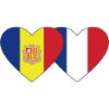Andorra France Flag Heart