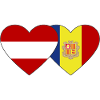 Austria Andorra Flag Heart