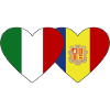 Italy Andorra flag heart
